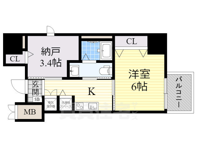 堺市堺区宿屋町東のマンションの間取り