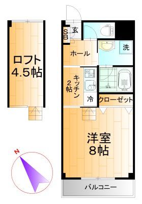 ＴＯＳＨＩハイツIIの間取り