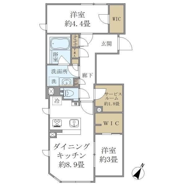 ＣＯＭＰＯＳＩＴＥ高輪の間取り