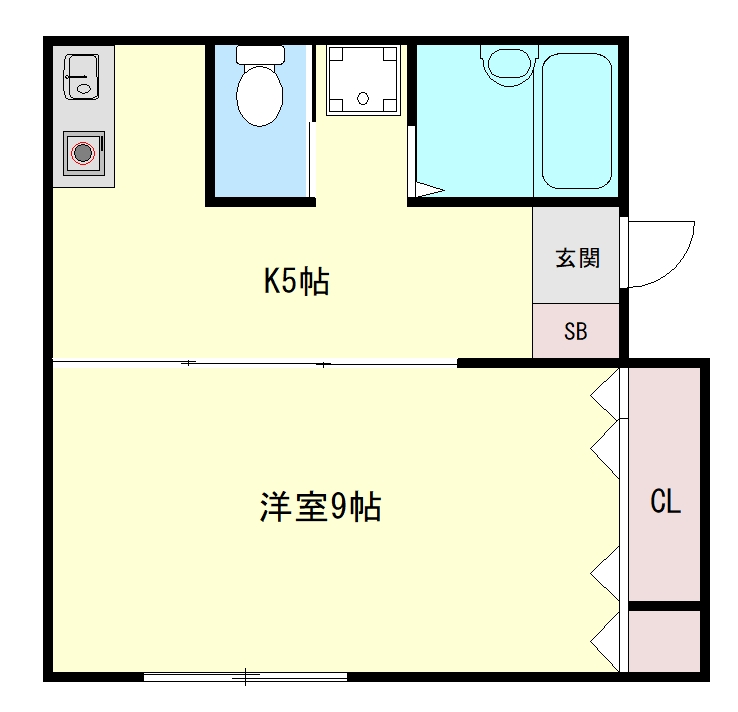 宮之阪ハイツ参番館の間取り