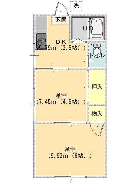 ハイツ中川８８の間取り