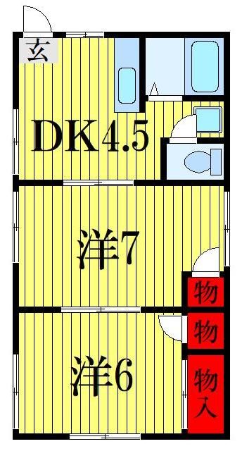 エースコーポ夏見の間取り