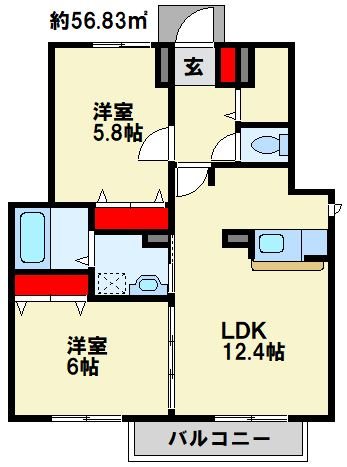 コーストビューひびきの間取り