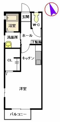 シャーメゾン椎木の間取り