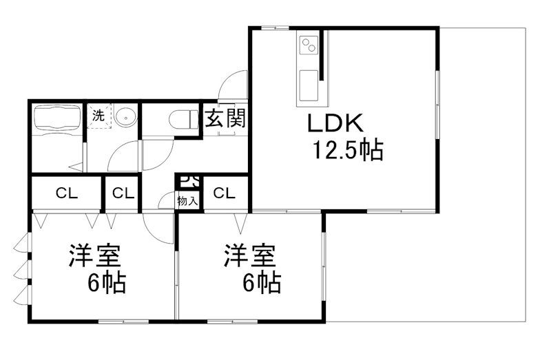 ヘーベルタウン　藤原B棟の間取り