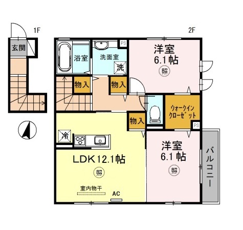 三木市緑が丘町本町のアパートの間取り