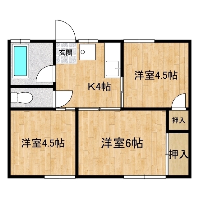 市村ハイツ１号棟の間取り