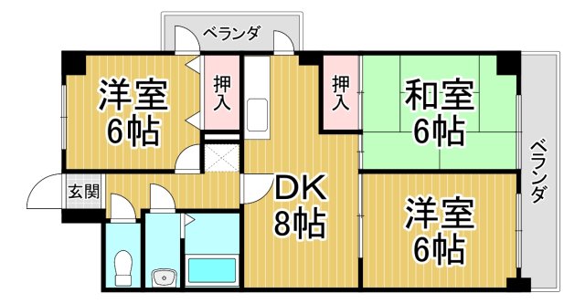 カスターニ　エベルクの間取り