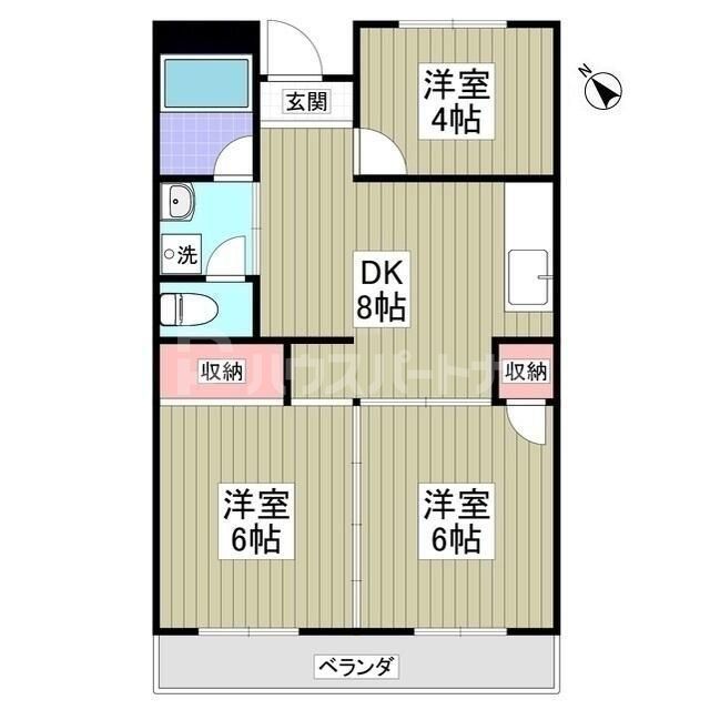 さいたま市大宮区上小町のマンションの間取り