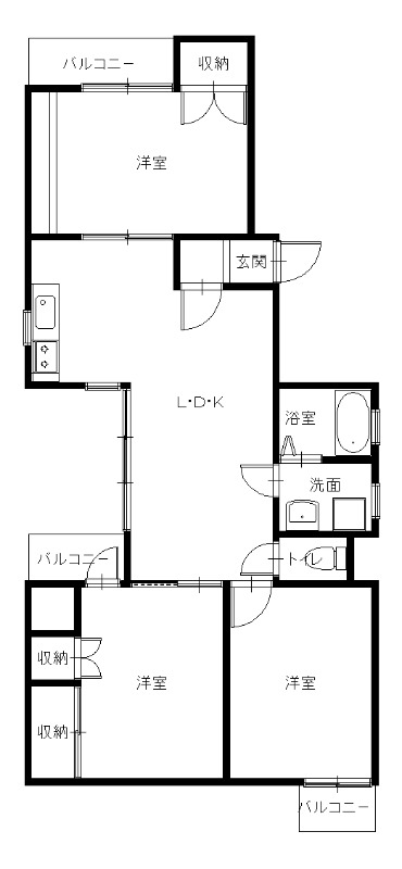 サン萬年喜ビルの間取り