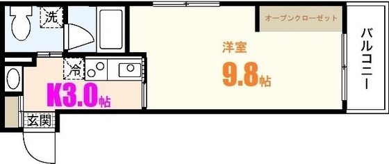 広島市安佐南区山本のアパートの間取り