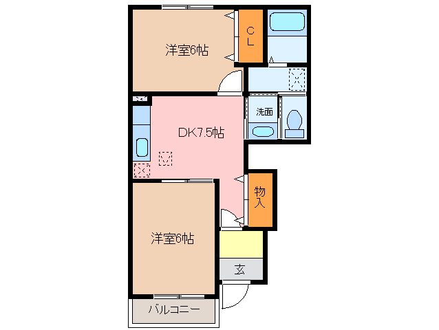 サニースクエアＡの間取り