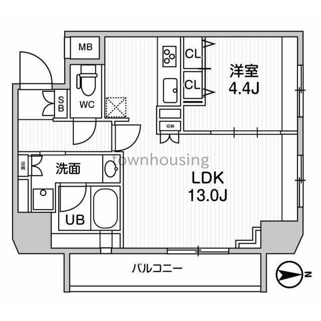 台東区鳥越のマンションの間取り