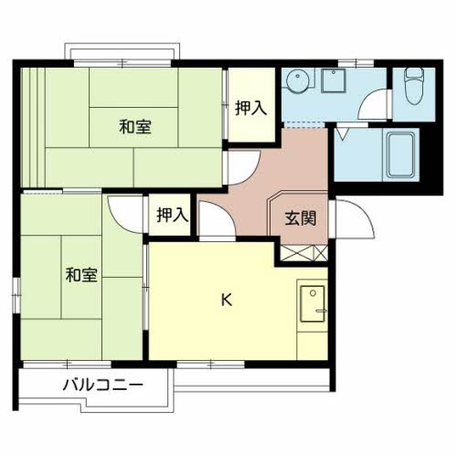 和泉市室堂町のアパートの間取り