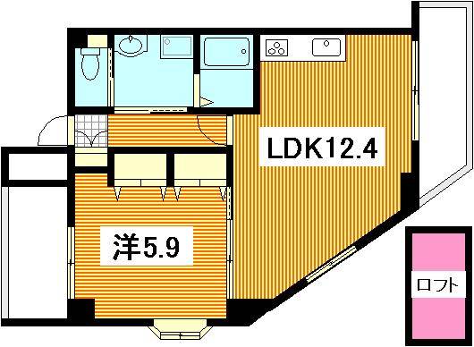 広島市西区井口のマンションの間取り