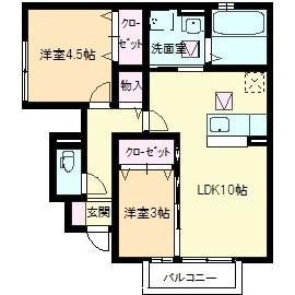 アイネヴェルト　D棟の間取り