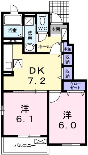 山県郡北広島町古保利のアパートの間取り