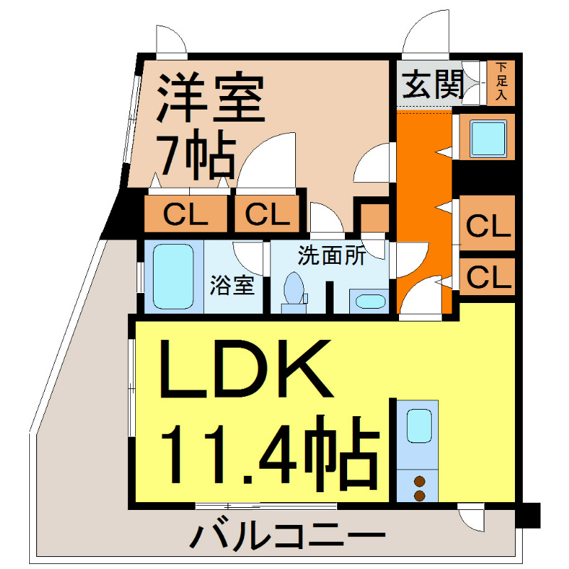 名古屋市中区大井町のマンションの間取り