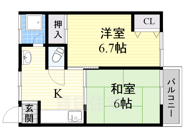 河西マンションの間取り