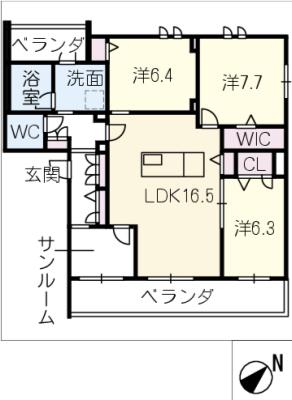 コンフォート勝川の間取り