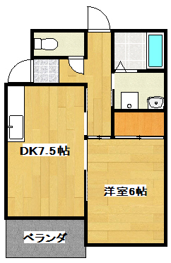 加古郡播磨町大中のアパートの間取り