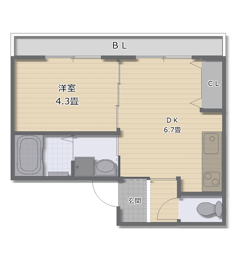 エクセル杉本の間取り