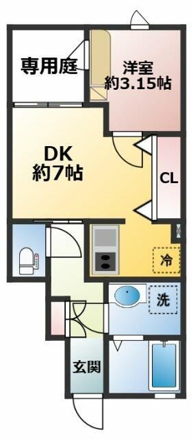 【杉並区久我山のアパートの間取り】