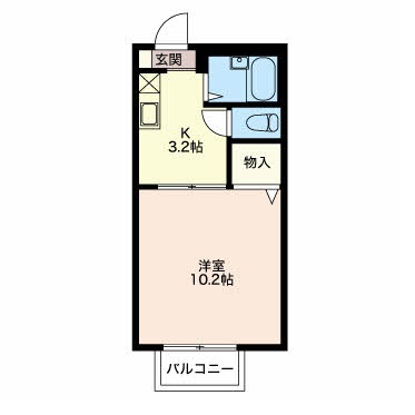 豊川市市田町のアパートの間取り