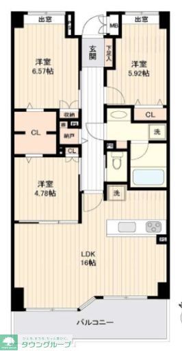 【エス・バイ・エルマンション北寺尾の間取り】