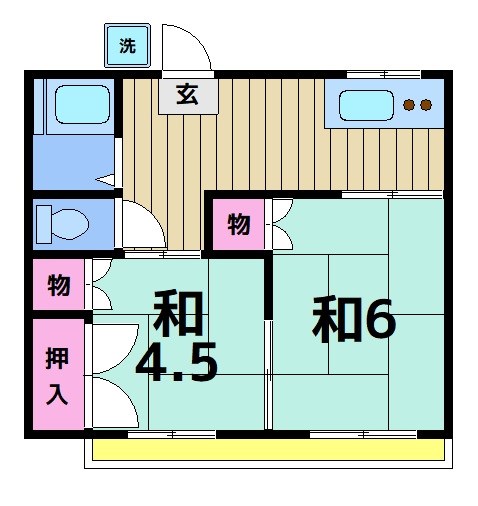 栄コーポの間取り