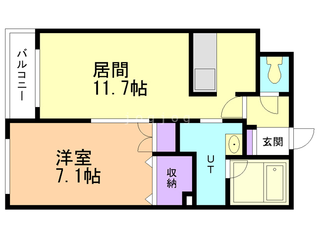 札幌市豊平区豊平四条のマンションの間取り