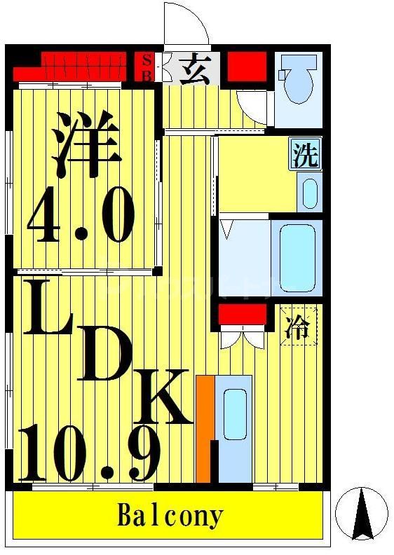 足立区千住橋戸町のマンションの間取り