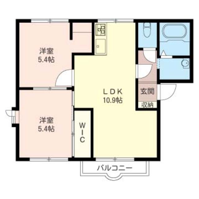 相模原市南区下溝のアパートの間取り