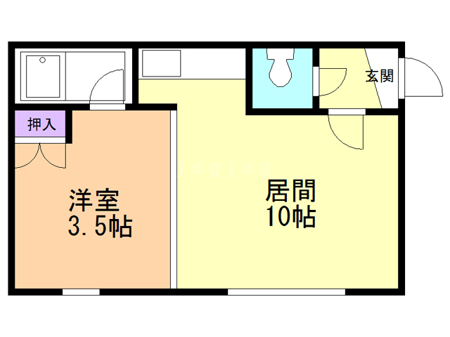 ハイツ古跡の間取り