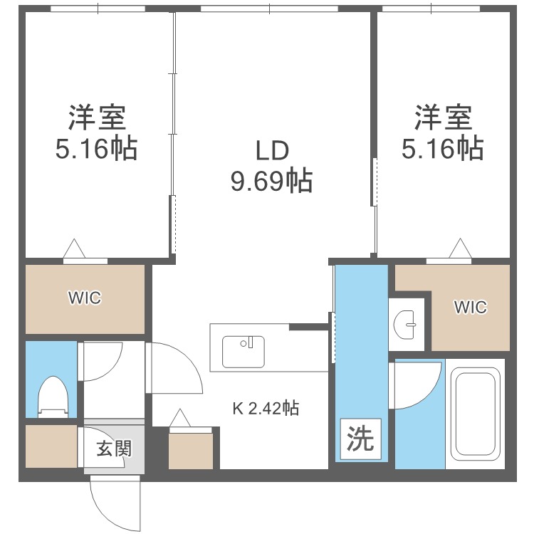 Ｄｉｏｒｅ　Ｒｅｓｉｄｅｎｃｅ　Ｓａｐｐｏｒｏの間取り