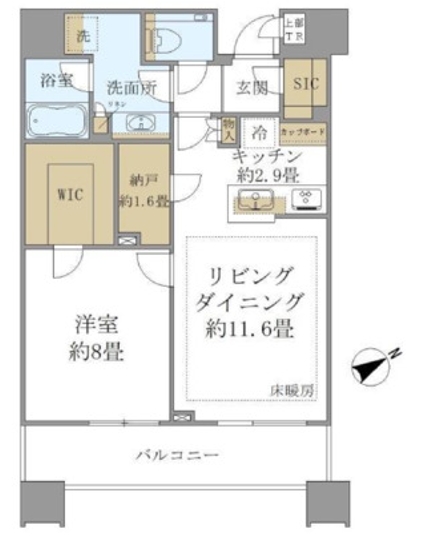 ＢｒｉｌｌｉａＴｏｗｅｒｓ目黒ノースレジデンスの間取り