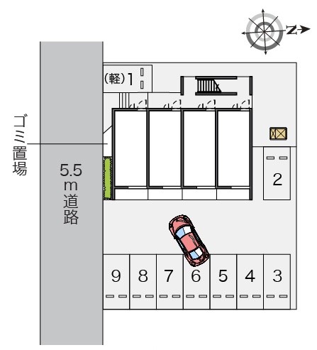 駐車場　ゴミ置き場