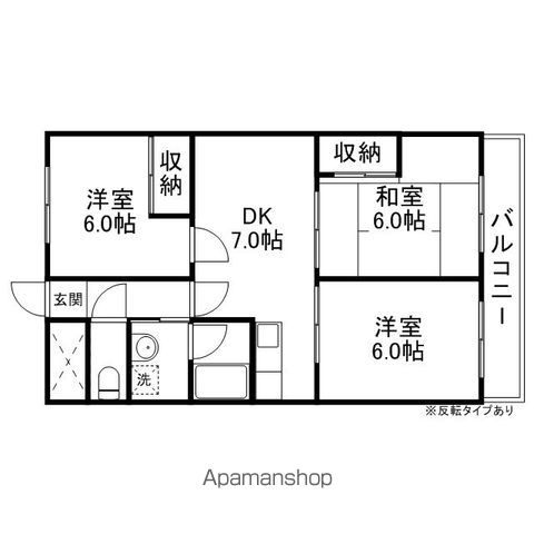 ＪＲ東海道本線 南彦根駅 バス乗車時間：10分 最寄りバス停で下車 徒歩1分 10階建 築32年の間取り写真