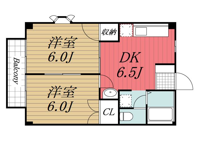 ＪＲ内房線 五井駅 バス乗車時間：15分 最寄りバス停で下車 徒歩5分 2階建 築34年の間取り写真