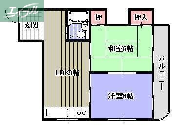 コスモクィーン富田町の間取り写真