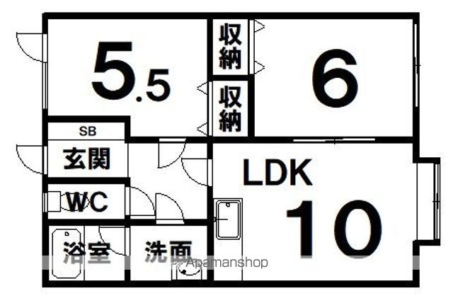 Aフラット芦野の間取り写真