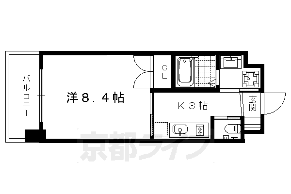 地下鉄烏丸線 北大路駅 徒歩23分 4階建 築13年の間取り写真
