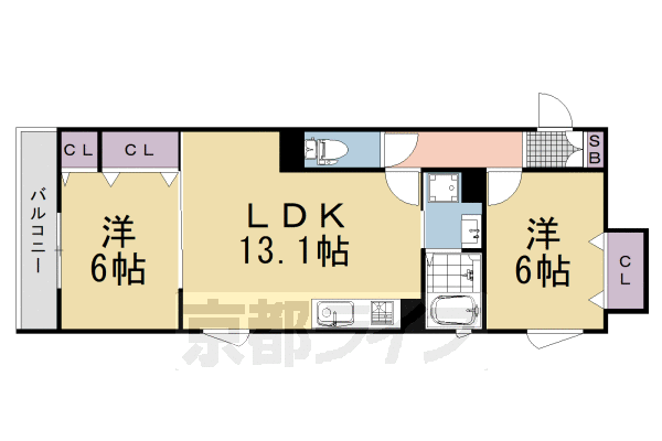 ラモーナ滝ノ町Iの間取り写真