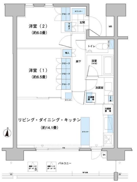 小田急線 祖師ケ谷大蔵駅 徒歩11分 10階建 築19年の間取り写真