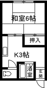 太田市東本町のアパートの間取り