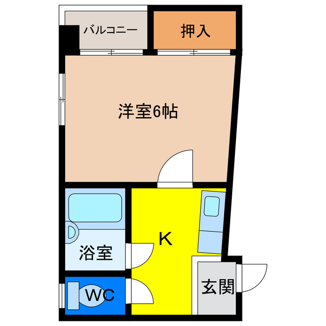 パレス鷹匠一番館の間取り