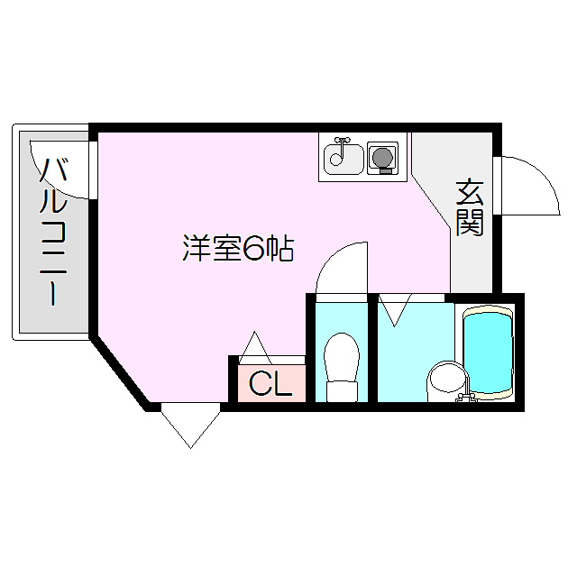 大阪市東淀川区小松のマンションの間取り