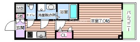 大阪市西淀川区姫里のマンションの間取り