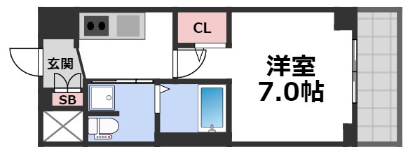 ラシーヌ天王寺町南の間取り