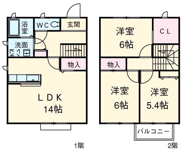 静岡県浜松市中央区広沢３（一戸建）の賃貸物件の間取り